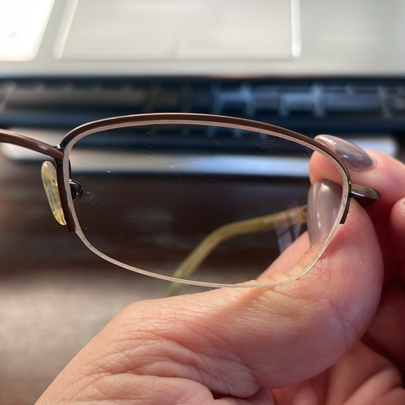 Ted Baker Scuffler B113 LBR brown half rim eyeglasses 48-20-135 with black case - Picture 11 of 16